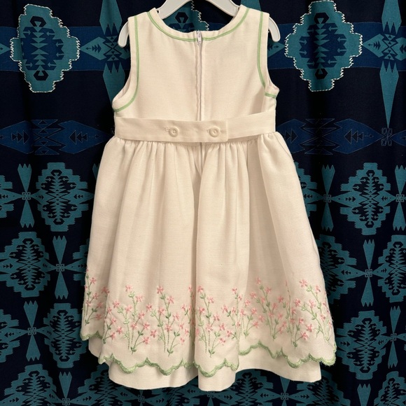 SYLVIA WHITE Vintage Sleeveless Embroidered Floral Dress - Picture 7 of 14